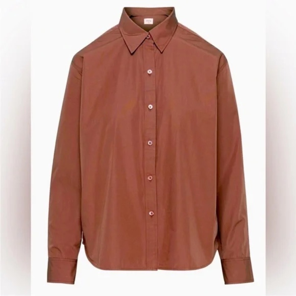 ARITZIA Wilfred Free Departure Shirt - Mocha Sorbet